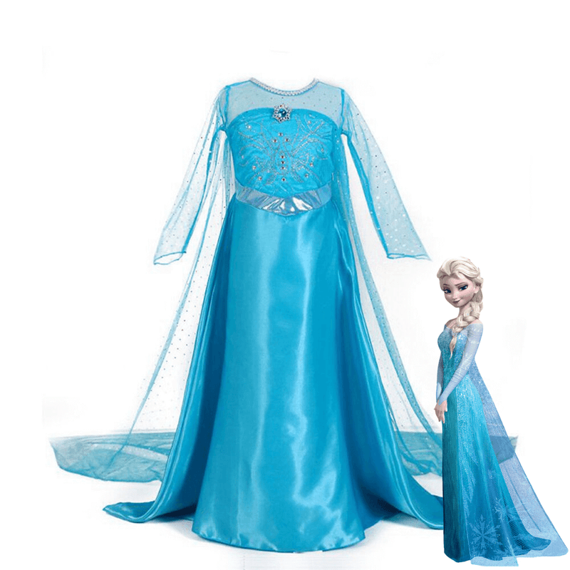Fantasia Vestido Frozen Elsa E Anna Princesa Pronta Entrega